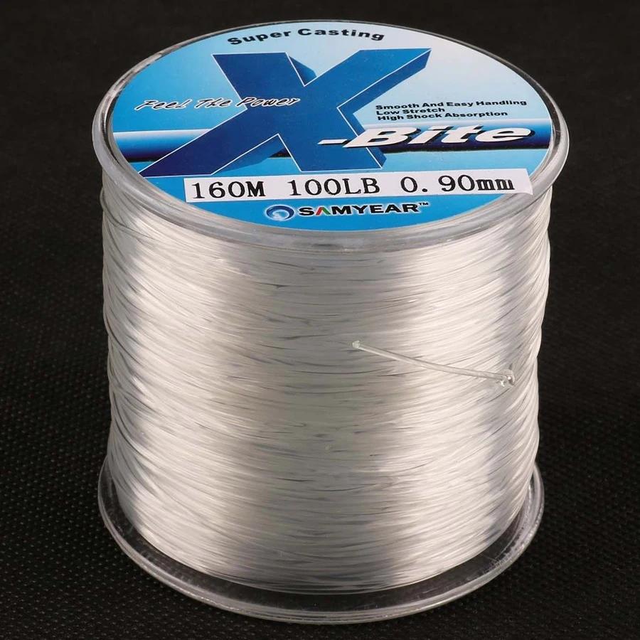 Best Quality 160m 100lb Nylon Monofilament Fishing Line Japan Material Clear Fishline for Carp Fishing Saltwater Fis